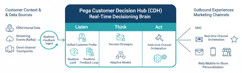 Pega CDH Architecture: Real-Time Decisioning Flow